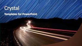  Presentation with night stars - Cool new slide deck with image of the night stars backdrop and a ocean colored foreground