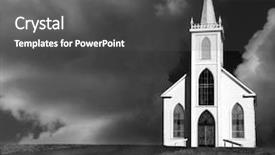  Presentation with fine art - Amazing slides having image of the old church backdrop and a dark gray colored foreground