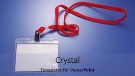  Presentation with name - PPT layouts having image of the pass tag background and a teal colored foreground