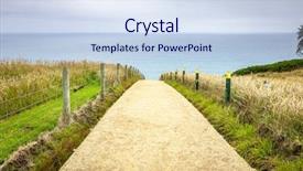  Presentation with new path - Cool new presentation design with image of the path backdrop and a sky blue colored foreground