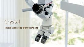  Presentation with binocular - Slide deck enhanced with image-of-the-professional-dental background and a sky blue colored foreground