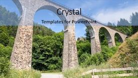  Presentation with forest bridge - Slide deck featuring image of the ravenna bridge background and a light blue colored foreground