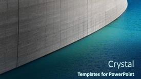  Presentation with dam - Presentation consisting of image-of-the-schlegeisspeicher-dam background and a ocean colored foreground