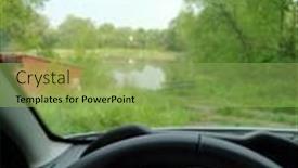  Presentation with windshield - Cool new presentation design with image-of-the-steering-wheel backdrop and a yellow colored foreground