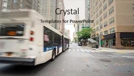  Presentation with new york city - Audience pleasing presentation design consisting of image of the traffic backdrop and a mint green colored foreground