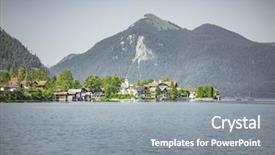  Presentation with bavaria - Cool new slide set with image of the very beautiful walchensee at bavaria germany backdrop and a gray colored foreground