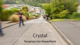  Presentation with road safety education - Audience pleasing PPT theme consisting of image of the very steep backdrop and a soft green colored foreground