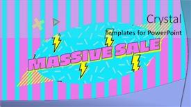  Presentation with shapes - Presentation theme featuring image-of-the-words-massive background and a cyan colored foreground