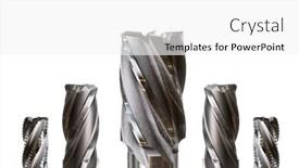  Presentation with psychology end of life - PPT theme featuring image of three end mills studio isolated on white background background and a white colored foreground