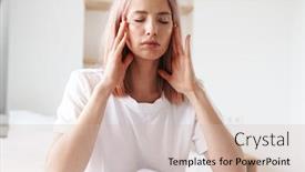  Presentation with microwave imaging image of modern - Presentation design featuring image-of-tire-attractive-woman background and a soft green colored foreground