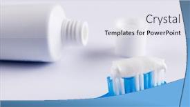  Presentation with dentistry - Presentation consisting of image-of-toothbrush-and-toothpaste background and a sky blue colored foreground