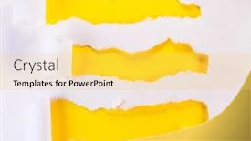  Presentation with yellow paper - Presentation enhanced with image-of-torn-stripes background and a yellow colored foreground