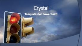  Presentation with traffic light - PPT layouts enhanced with image of traffic lights while background and a ocean colored foreground