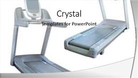  Presentation with treadmill - Amazing PPT layouts having image of treadmill isolated under the white background backdrop and a white colored foreground