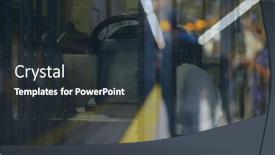  Presentation with truck - PPT theme featuring image-of-turret-truck-over background and a tawny brown colored foreground