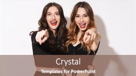  Presentation with two black women - Beautiful theme featuring image-of-two-attractive-young backdrop and a violet colored foreground