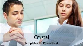  Presentation with partners - Slides having image of two business partners background and a light blue colored foreground