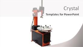  Presentation with tyre - Colorful theme enhanced with image of tyre fitting machine backdrop and a white colored foreground