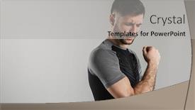  Presentation with athletic injury - Slide deck with image-of-unhappy-athletic-sportsman background and a light gray colored foreground