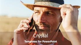  Presentation with cereal - Slide deck featuring image-of-unshaven-adult-man background and a tawny brown colored foreground