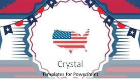  Presentation with president - Presentation enhanced with image-of-usa-coloured background and a cool aqua colored foreground