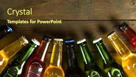  Presentation with drinking alcohol - Presentation featuring image-of-various-coloured-glass background and a tawny brown colored foreground