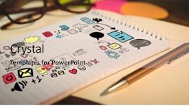  Presentation with media image - Beautiful presentation theme featuring organizing speech - composite image of various media backdrop and a lemonade colored foreground