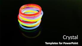  Presentation with black light - Theme consisting of image-of-vibrant-round-neon background and a black colored foreground