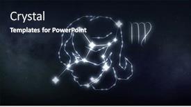  Presentation with zodiac - Slide deck consisting of image-of-virgo-sign background and a wine colored foreground