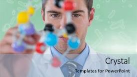  Presentation with bacteria - Amazing slide set having image of virus and bacteria backdrop and a light blue colored foreground