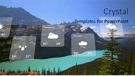  Presentation with weather climate - Slide set featuring image-of-weather-forecast-over background and a light blue colored foreground