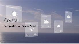  Presentation with weather climate - Slide set enhanced with image-of-weather-forecast-over background and a light gray colored foreground