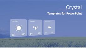  Presentation with weather climate - PPT theme with image-of-weather-forecast-over background and a teal colored foreground