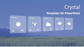  Presentation with weather climate - Theme enhanced with image-of-weather-forecast-over background and a teal colored foreground