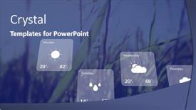  Presentation with digital image - Theme consisting of image-of-weather-forecast-over background and a ocean colored foreground