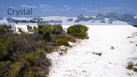  Presentation with western - Audience pleasing PPT layouts consisting of image-of-white-dune-sand backdrop and a teal colored foreground