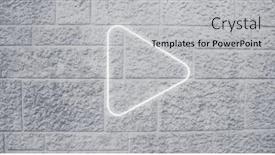  Presentation with white brick - Presentation consisting of image-of-white-neon-arrow background and a light gray colored foreground