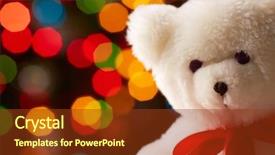  Presentation with toy - Colorful theme enhanced with dry and arid desert landscape backdrop and a light blue colored foreground