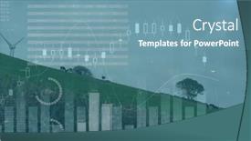  Presentation with environmental-issues - Slide set having image-of-wind-turbines-moving background and a seafoam green colored foreground