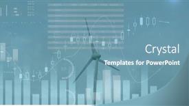  Presentation with environmental issues - Presentation theme featuring image-of-wind-turbines-moving background and a teal colored foreground