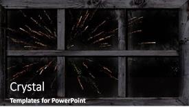  Presentation with christmas black - PPT layouts consisting of image-of-window-with-colourful background and a black colored foreground