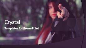  Presentation with finger - Theme enhanced with image of witch pointing finger background and a  colored foreground