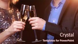  Presentation with black men - Colorful slide deck enhanced with image of woman in brilliant backdrop and a wine colored foreground