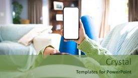  Presentation with space time - PPT theme with image-of-woman-lying background and a seafoam green colored foreground