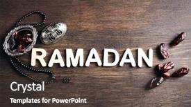  Presentation with word god - Slide set featuring image of word ramadan background and a tawny brown colored foreground