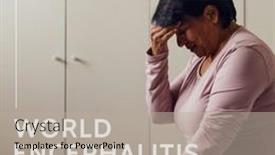  Presentation with woman world - Presentation featuring image-of-world-encephalitis-day background and a mint green colored foreground