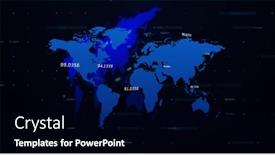  Presentation with digital image processing - Theme having image-of-world-map background and a black colored foreground