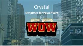  Presentation with wow - Theme enhanced with image-of-wow-text background and a teal colored foreground