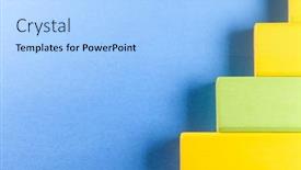  Presentation with image encryption based on dna - Presentation theme featuring image-of-yellow-stairs background and a light blue colored foreground