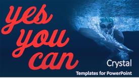  Presentation with generated image fractal geometry chaos - Presentation theme enhanced with image of yes you can background and a navy blue colored foreground